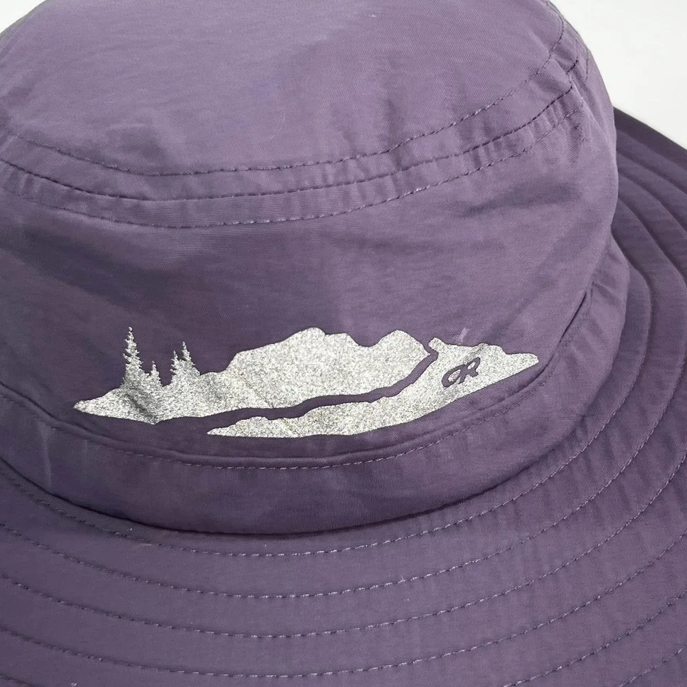 OUTDOOR RESEARCH Helios Kids Unisex Sun Hat Medium Purple Wide Brim 3-6Y UPF 30